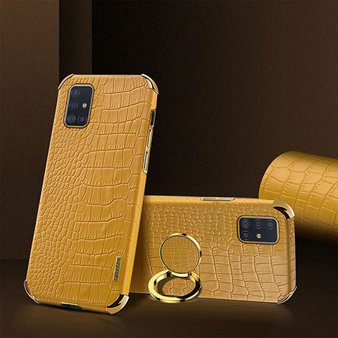 Handyhülle Hülle Luxus Leder Schutzhülle XD2 für Samsung Galaxy A51 4G Gelb