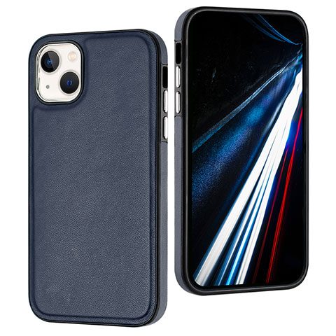 Handyhülle Hülle Luxus Leder Schutzhülle Y03B für Apple iPhone 14 Blau