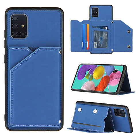 Handyhülle Hülle Luxus Leder Schutzhülle Y04B für Samsung Galaxy A51 5G Blau