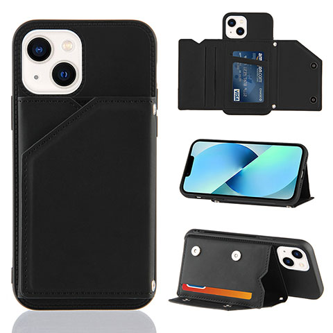 Handyhülle Hülle Luxus Leder Schutzhülle Y05B für Apple iPhone 14 Schwarz