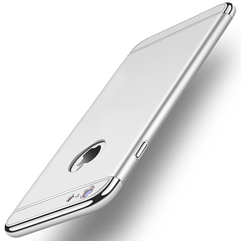 Handyhülle Hülle Luxus Metall Rahmen und Kunststoff für Apple iPhone 6 Silber