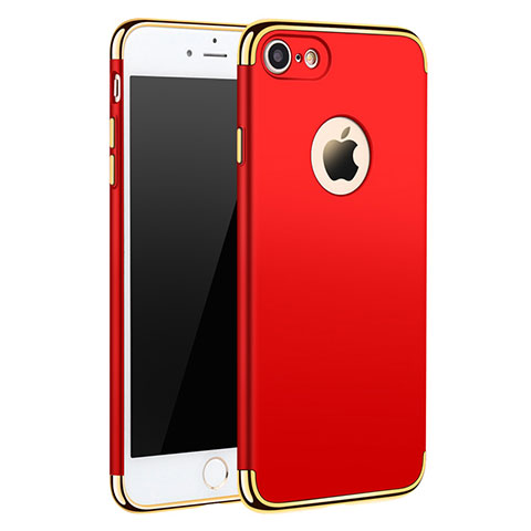 Handyhülle Hülle Luxus Metall Rahmen und Kunststoff M01 für Apple iPhone SE (2020) Rot