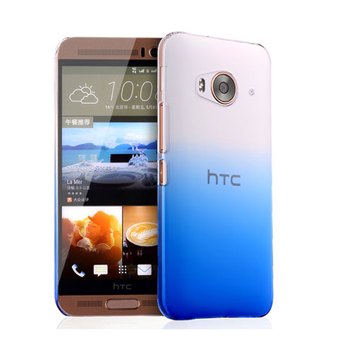 Handyhülle Hülle Schutzhülle Durchsichtig Farbverlauf für HTC One Me Blau