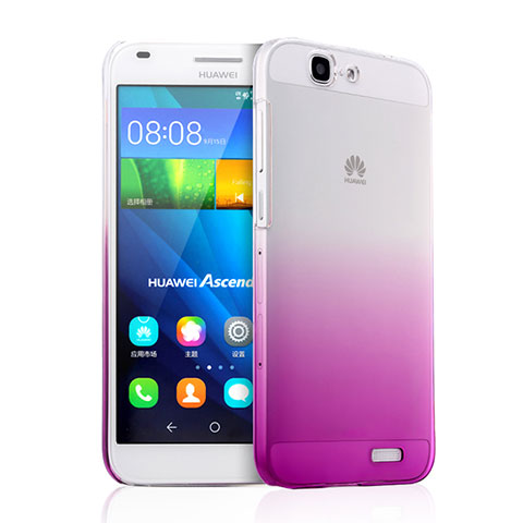 Handyhülle Hülle Schutzhülle Durchsichtig Farbverlauf für Huawei Ascend G7 Rosa