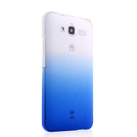 Handyhülle Hülle Schutzhülle Durchsichtig Farbverlauf für Huawei Ascend GX1 Blau