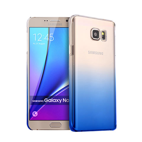 Handyhülle Hülle Schutzhülle Durchsichtig Farbverlauf für Samsung Galaxy Note 5 N9200 N920 N920F Blau