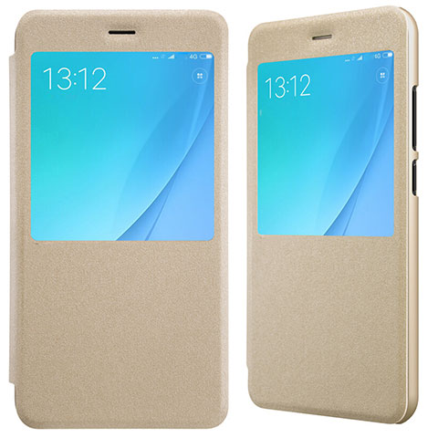 Handyhülle Hülle Stand Tasche Leder für Xiaomi Mi A1 Gold