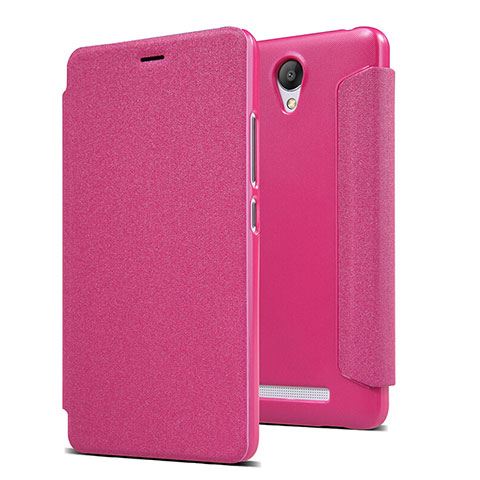 Handyhülle Hülle Stand Tasche Leder für Xiaomi Redmi Note 2 Pink