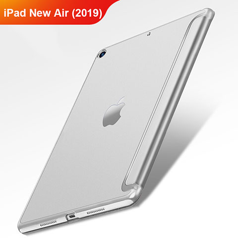 Handyhülle Hülle Stand Tasche Leder L01 für Apple iPad New Air (2019) 10.5 Silber