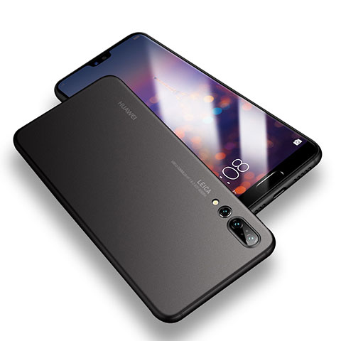 Handyhülle Hülle Ultra Dünn Schutzhülle Durchsichtig Transparent Matt für Huawei P20 Pro Schwarz