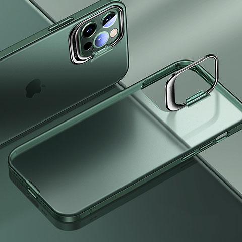 Handyhülle Hülle Ultra Dünn Schutzhülle Hartschalen Tasche Durchsichtig Transparent Matt U08 für Apple iPhone 14 Pro Grün
