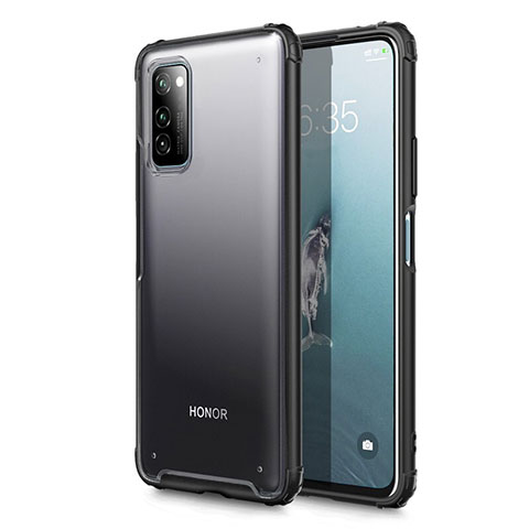 Handyhülle Hülle Ultra Dünn Schutzhülle Tasche Durchsichtig Transparent Matt U01 für Huawei Honor View 30 5G Schwarz