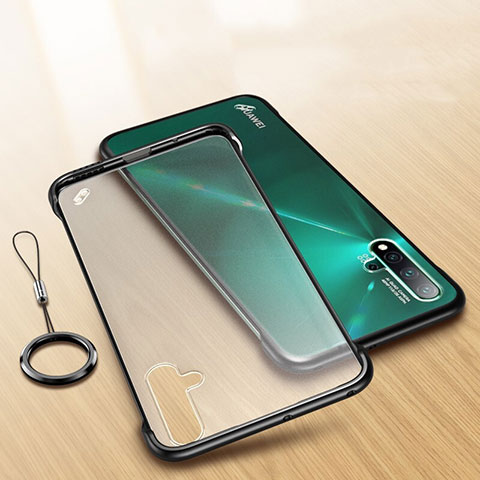 Handyhülle Hülle Ultra Dünn Schutzhülle Tasche Durchsichtig Transparent Matt U01 für Huawei Nova 5 Pro Schwarz