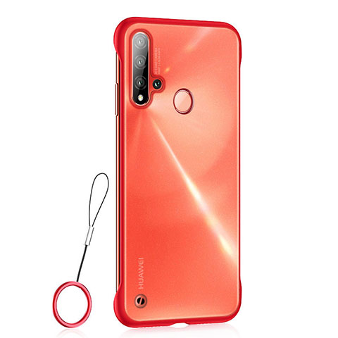 Handyhülle Hülle Ultra Dünn Schutzhülle Tasche Durchsichtig Transparent Matt U01 für Huawei Nova 5i Rot