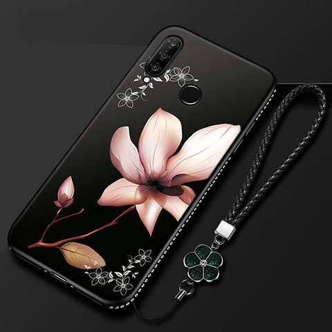 Handyhülle Silikon Hülle Gummi Schutzhülle Blumen für Huawei Enjoy 9s Plusfarbig