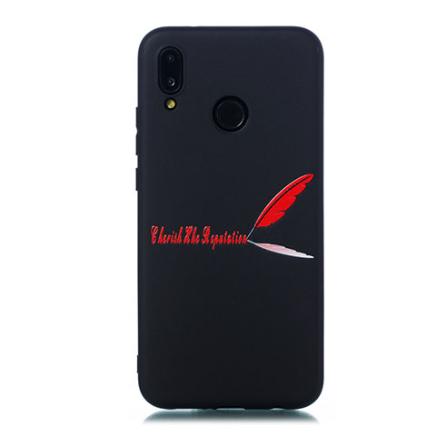 Handyhülle Silikon Hülle Gummi Schutzhülle Modisch Muster S06 für Huawei Nova 3e Rot