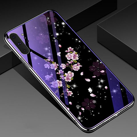 Handyhülle Silikon Hülle Rahmen Schutzhülle Spiegel Blumen K01 für Samsung Galaxy Note 10 Plus 5G Plusfarbig