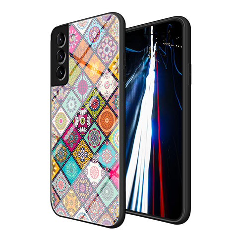 Handyhülle Silikon Hülle Rahmen Schutzhülle Spiegel Modisch Muster für Samsung Galaxy S23 Plus 5G Plusfarbig