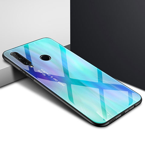 Handyhülle Silikon Hülle Rahmen Schutzhülle Spiegel Modisch Muster K01 für Huawei Honor 20 Lite Cyan