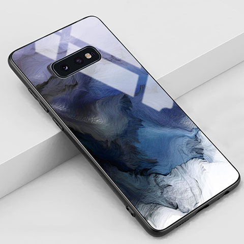 Handyhülle Silikon Hülle Rahmen Schutzhülle Spiegel Modisch Muster K01 für Samsung Galaxy S10e Blau