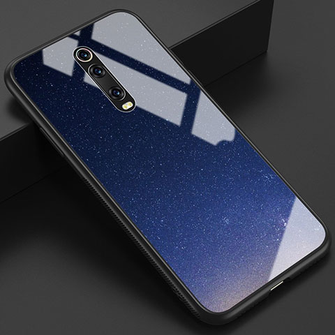 Handyhülle Silikon Hülle Rahmen Schutzhülle Spiegel Modisch Muster K01 für Xiaomi Redmi K20 Blau