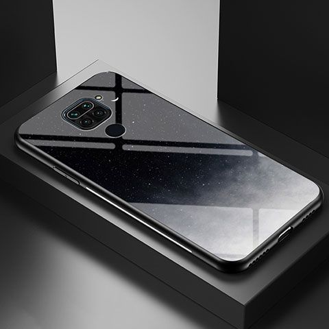 Handyhülle Silikon Hülle Rahmen Schutzhülle Spiegel Modisch Muster LS1 für Xiaomi Redmi Note 9 Grau