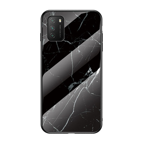 Handyhülle Silikon Hülle Rahmen Schutzhülle Spiegel Modisch Muster LS2 für Xiaomi Poco M3 Schwarz