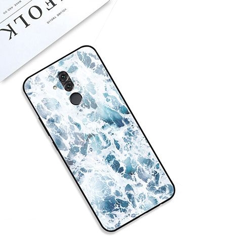 Handyhülle Silikon Hülle Rahmen Schutzhülle Spiegel Modisch Muster S01 für Huawei Mate 20 Lite Blau