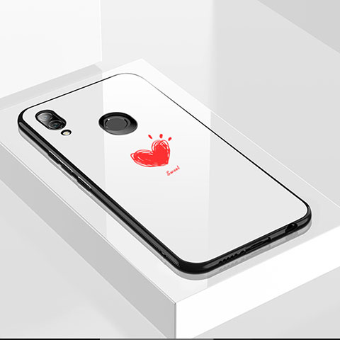 Handyhülle Silikon Hülle Rahmen Schutzhülle Spiegel Modisch Muster S01 für Huawei P20 Lite Weiß