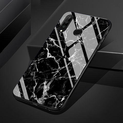 Handyhülle Silikon Hülle Rahmen Schutzhülle Spiegel Modisch Muster S01 für Huawei P30 Lite Schwarz