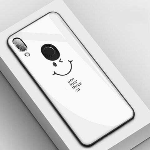 Handyhülle Silikon Hülle Rahmen Schutzhülle Spiegel Modisch Muster S04 für Huawei Nova 3e Weiß