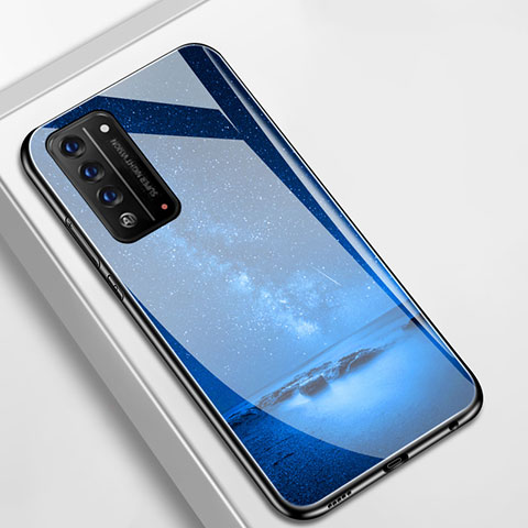 Handyhülle Silikon Hülle Rahmen Schutzhülle Spiegel Sternenhimmel für Huawei Honor X10 5G Blau