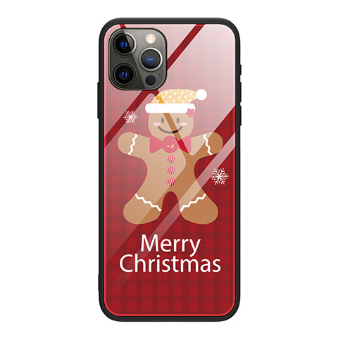 Handyhülle Silikon Hülle Rahmen Schutzhülle Spiegel Weihnachten für Apple iPhone 12 Pro Fuchsie