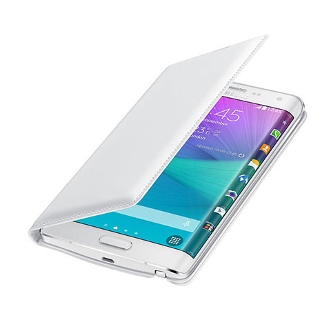 Handytasche Flip Schutzhülle Leder für Samsung Galaxy Note Edge SM-N915F Weiß