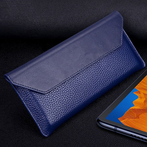Handytasche Schutzhülle Flip Leder Hülle T02 für Huawei Mate Xs 5G Blau