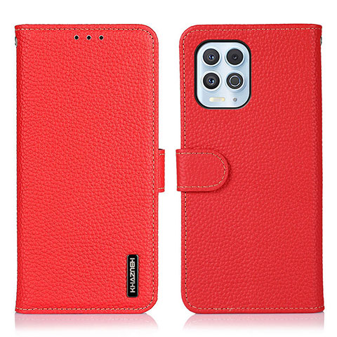 Handytasche Stand Schutzhülle Flip Leder Hülle B01H für Motorola Moto Edge S 5G Rot