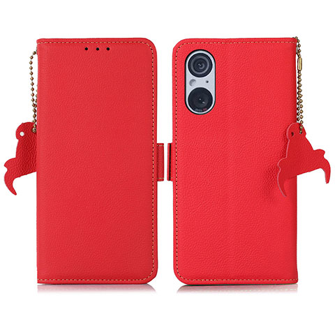Handytasche Stand Schutzhülle Flip Leder Hülle B01H für Sony Xperia 5 V Rot