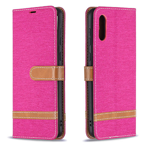 Handytasche Stand Schutzhülle Flip Leder Hülle B02F für Samsung Galaxy M02 Pink
