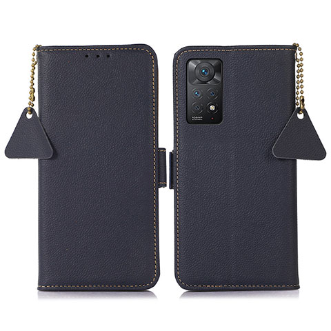 Handytasche Stand Schutzhülle Flip Leder Hülle B04H für Xiaomi Redmi Note 11 Pro 4G Blau