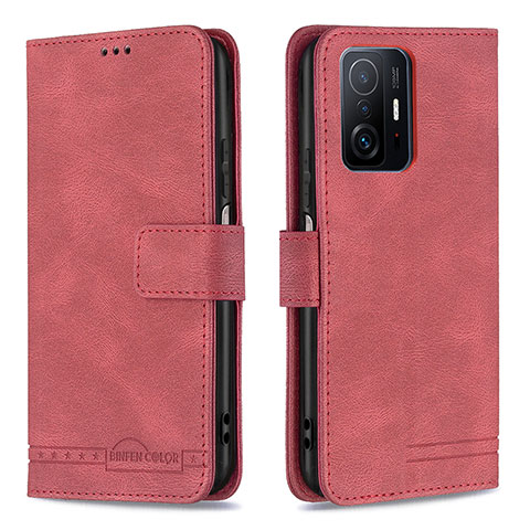 Handytasche Stand Schutzhülle Flip Leder Hülle B05F für Xiaomi Mi 11T 5G Rot