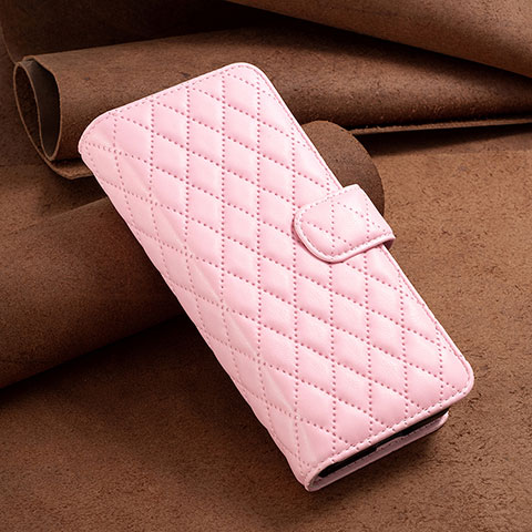 Handytasche Stand Schutzhülle Flip Leder Hülle B11F für Samsung Galaxy Z Fold3 5G Rosegold