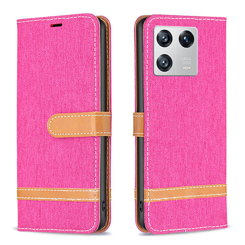 Handytasche Stand Schutzhülle Flip Leder Hülle B16F für Xiaomi Mi 13 5G Pink