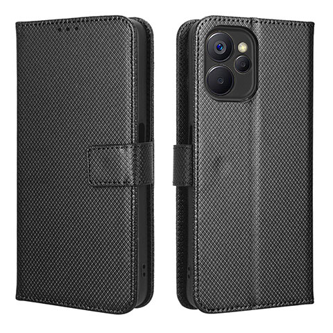 Handytasche Stand Schutzhülle Flip Leder Hülle BY1 für Realme 9i 5G Schwarz