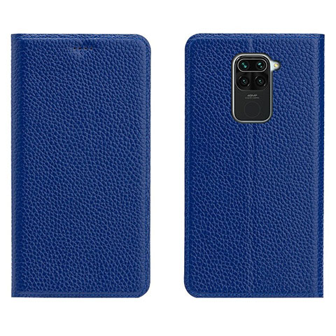 Handytasche Stand Schutzhülle Flip Leder Hülle C04 für Xiaomi Redmi Note 9 Blau