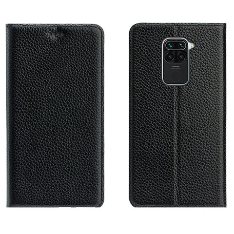 Handytasche Stand Schutzhülle Flip Leder Hülle C04 für Xiaomi Redmi Note 9 Schwarz