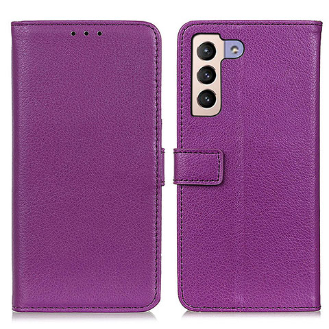 Handytasche Stand Schutzhülle Flip Leder Hülle D09Y für Samsung Galaxy S21 5G Violett