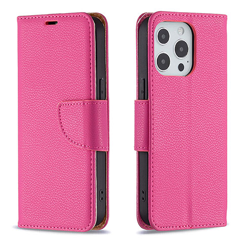 Handytasche Stand Schutzhülle Flip Leder Hülle für Apple iPhone 16 Pro Pink