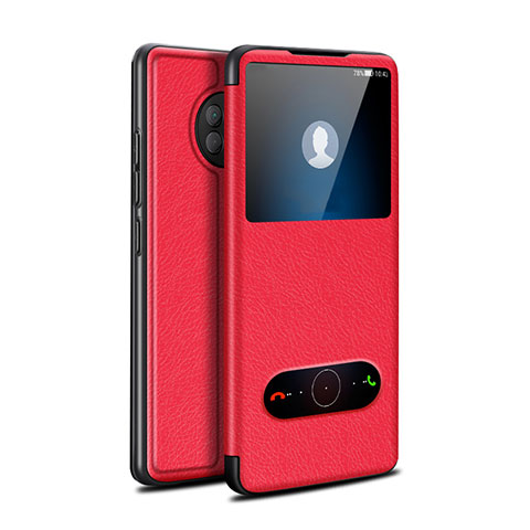 Handytasche Stand Schutzhülle Flip Leder Hülle für Huawei Enjoy 20 Plus 5G Rot