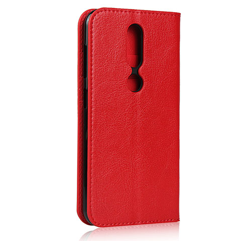 Handytasche Stand Schutzhülle Flip Leder Hülle für Nokia 4.2 Rot