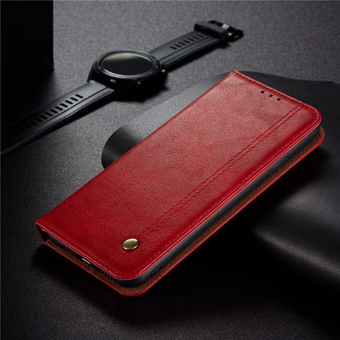 Handytasche Stand Schutzhülle Flip Leder Hülle für Xiaomi Redmi 9C NFC Rot